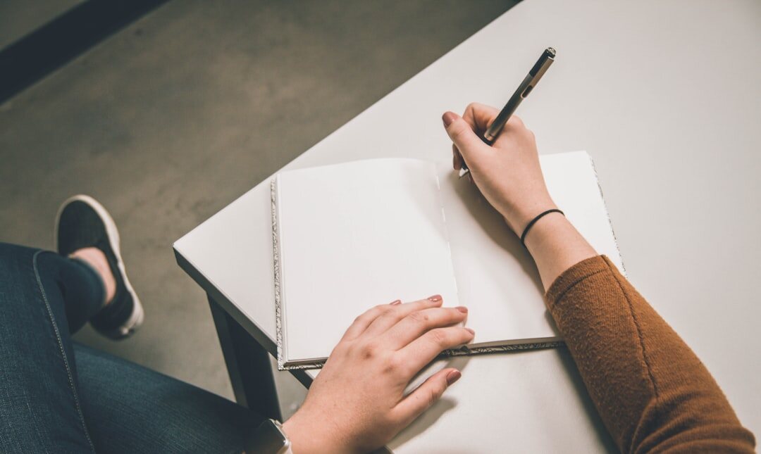 writer planning story on paper